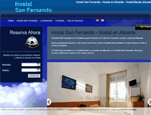 Tablet Screenshot of hostal-sanfernando.com